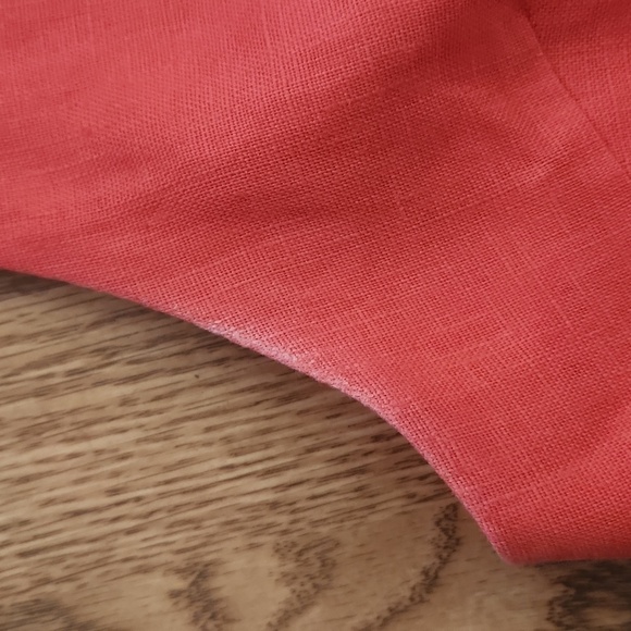 EUC EMERSON FRY Mod Shift Dress Linen Valencia Orange Sz M - Picture 10 of 15